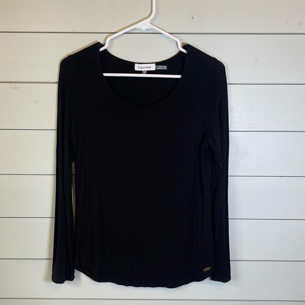 Calvin‎ Klein long sleeve black shirt women's size small